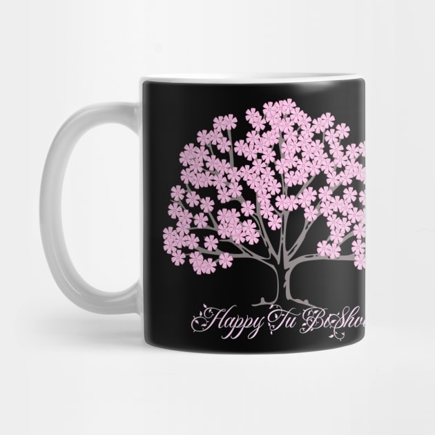 Pink Almond Tree Tu B'Shevat by HolidayBug